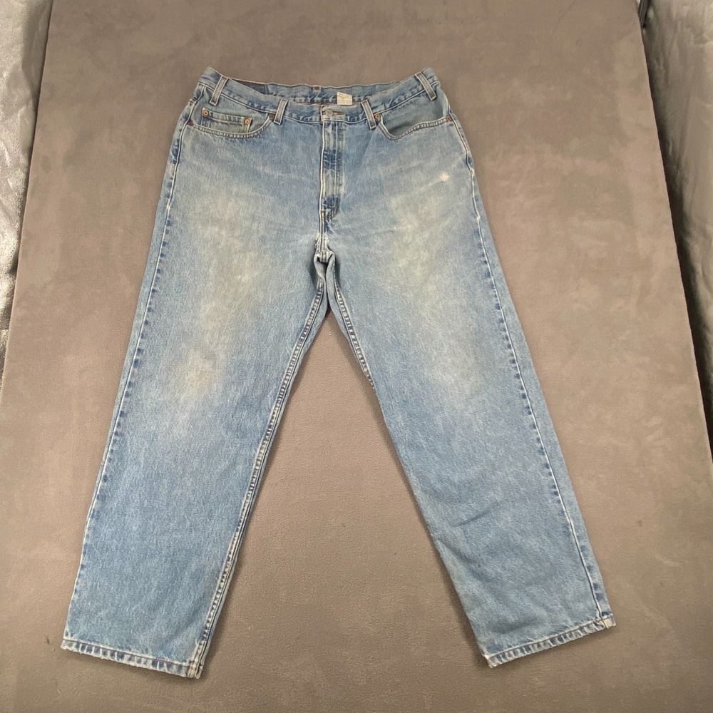 Levi's 505 Relaxed Fit Jeans Mens 40x30 Blue Denim Cotton High Rise Straight Leg
